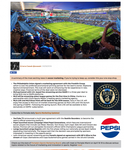 The Week in Soccer Marketing